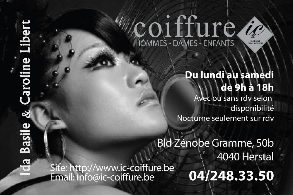 Carte de visite du coiffure IC Coiffure