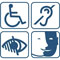 Symboles représentants les principaux handicaps