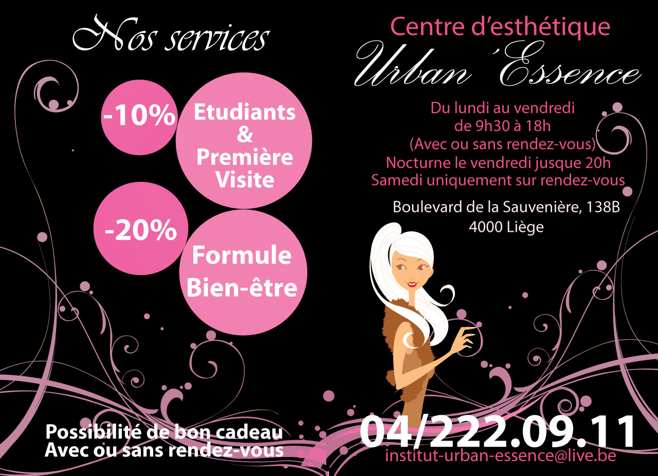 Brochure de prix pour Urban Essence