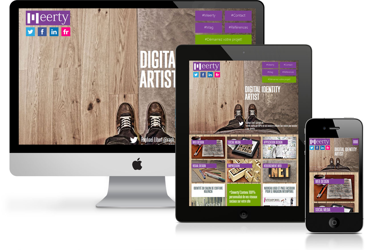 Présentation du site Meerty sur les différentes plateformes Présentation du site Meerty sur les différentes plateformes